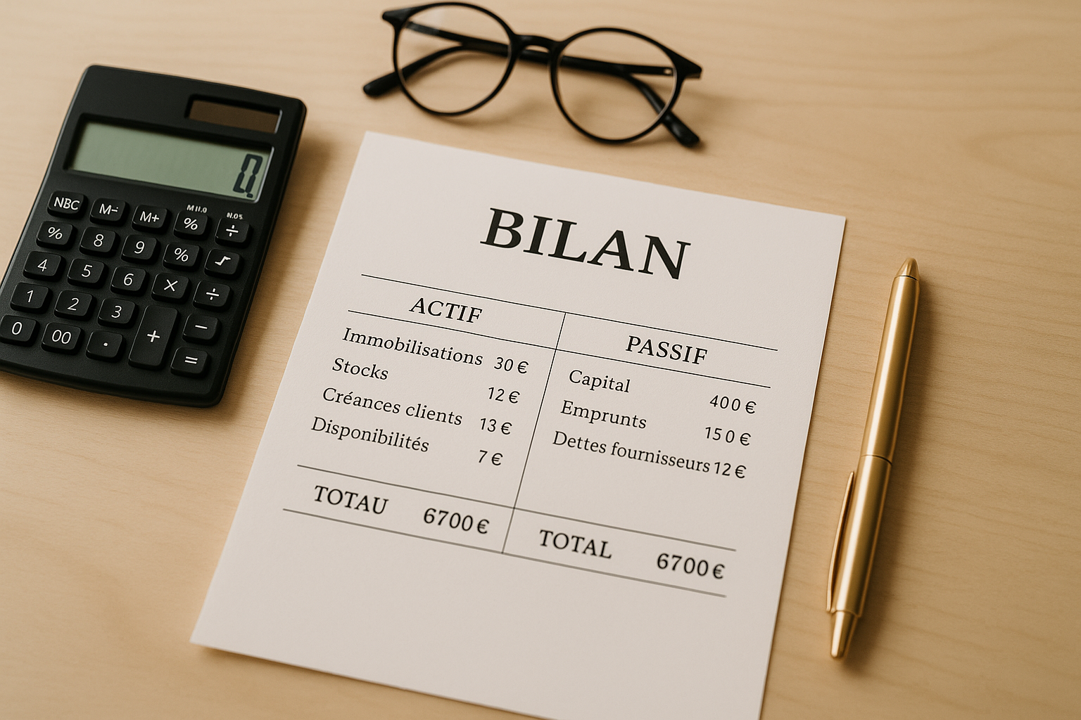 Aperçu — Bilan comptable : un exemple rempli et expliqué