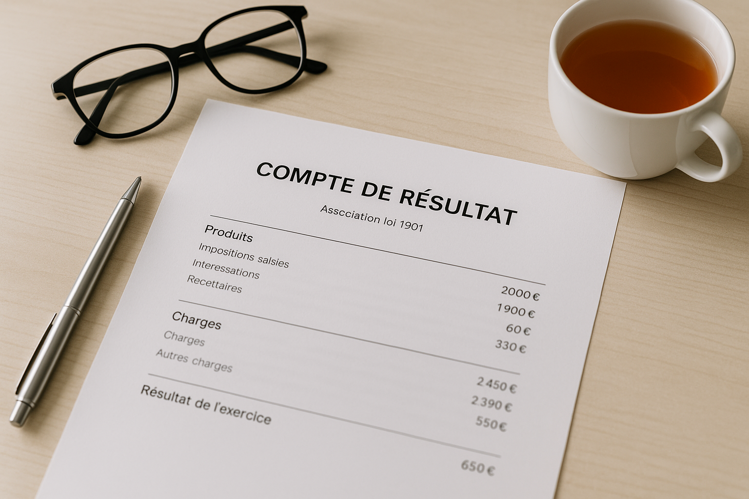 Aperçu — Compte de résultat association (loi 1901) : modèle et méthode