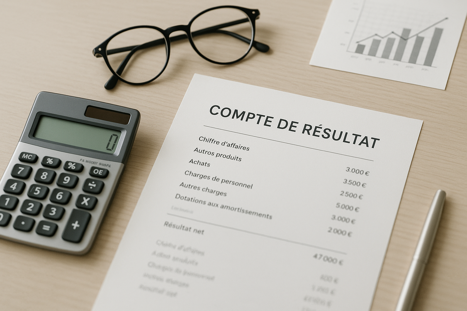 Aperçu — Compte de résultat exemple : structure, modèle et cas chiffré commenté