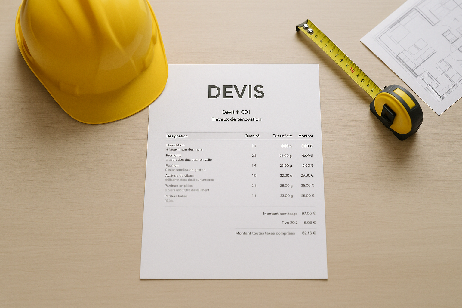 Aperçu — Devis de rénovation : mentions obligatoires, TVA et modèles 2026
