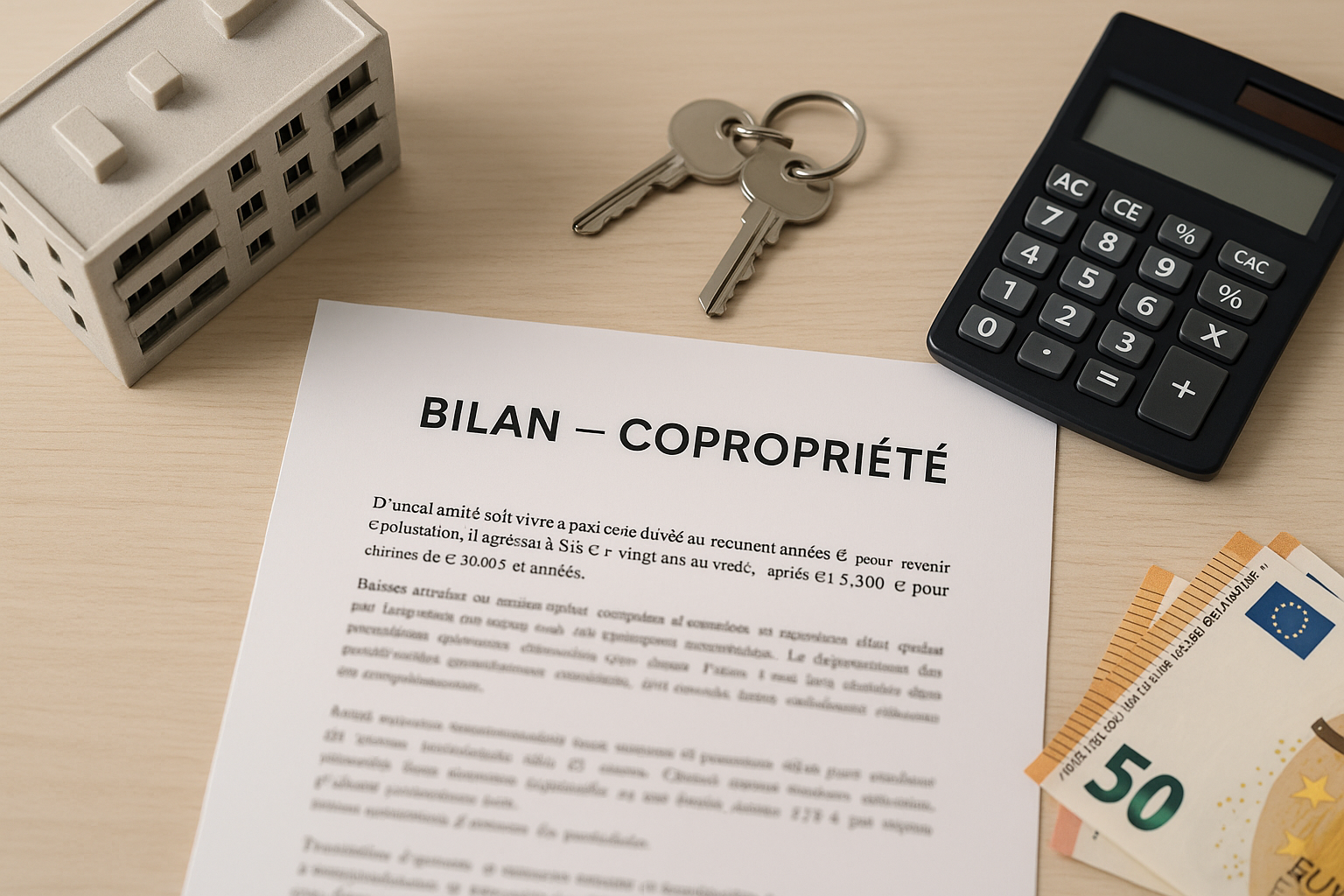 Aperçu — Exemple bilan comptable copropriété (annexe 1, syndic)