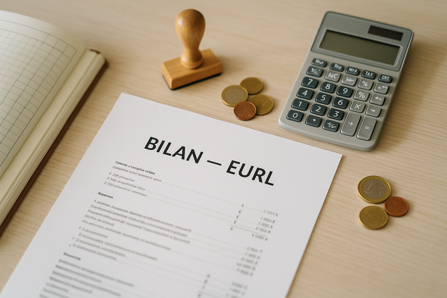 Aperçu — Exemple de bilan comptable d'une EURL (associé unique)