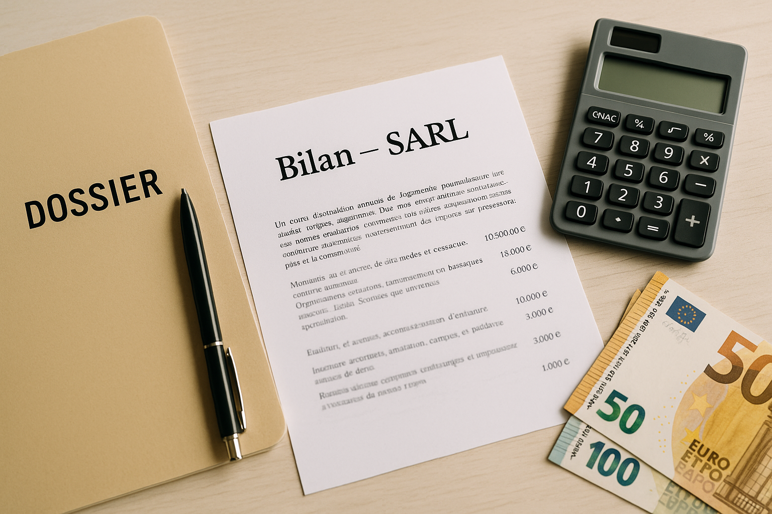 Aperçu — Exemple bilan comptable SARL : le modèle commenté