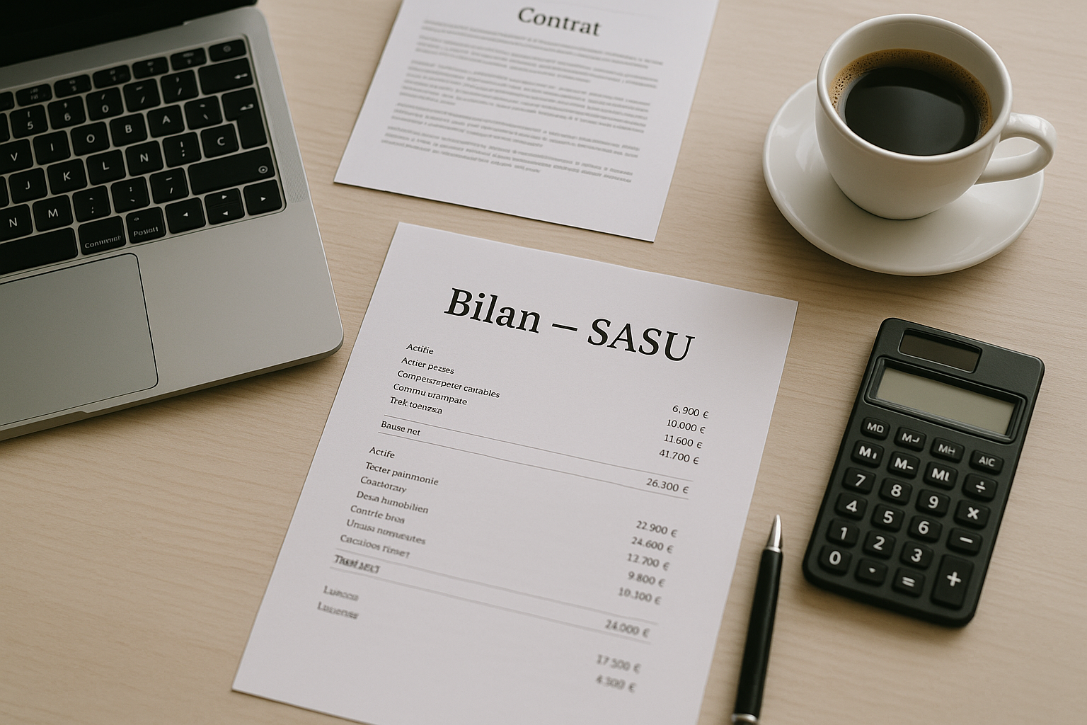 Aperçu — Exemple bilan comptable SASU : société de services à l'IS