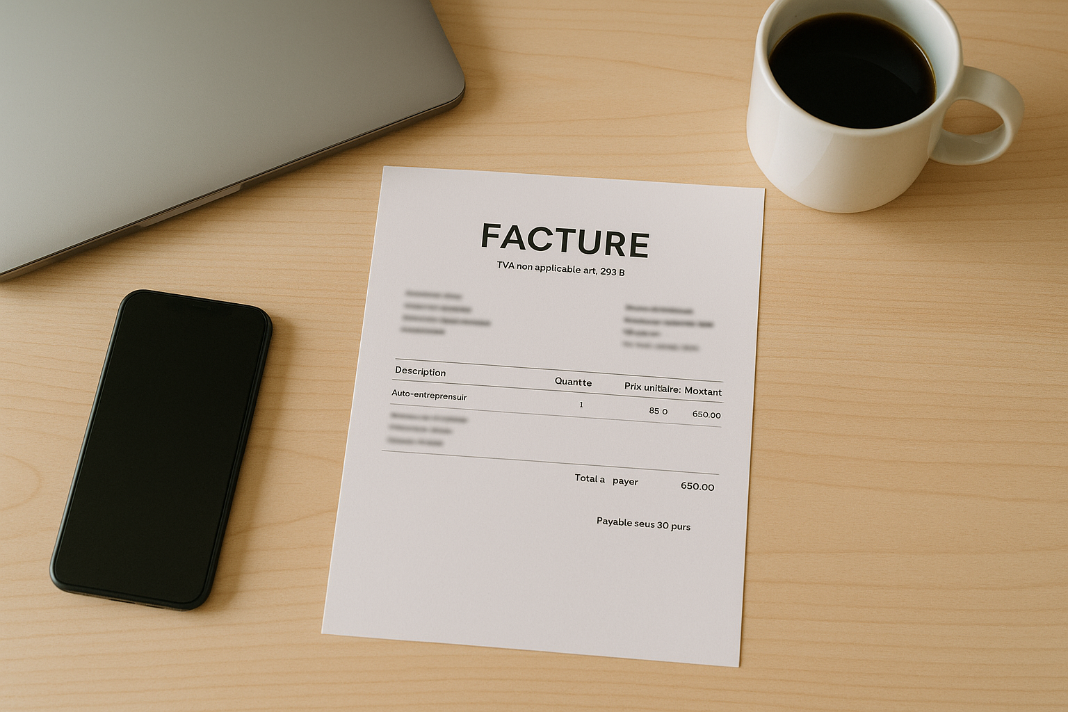 Aperçu — Facture auto-entrepreneur : modèles et mentions obligatoires