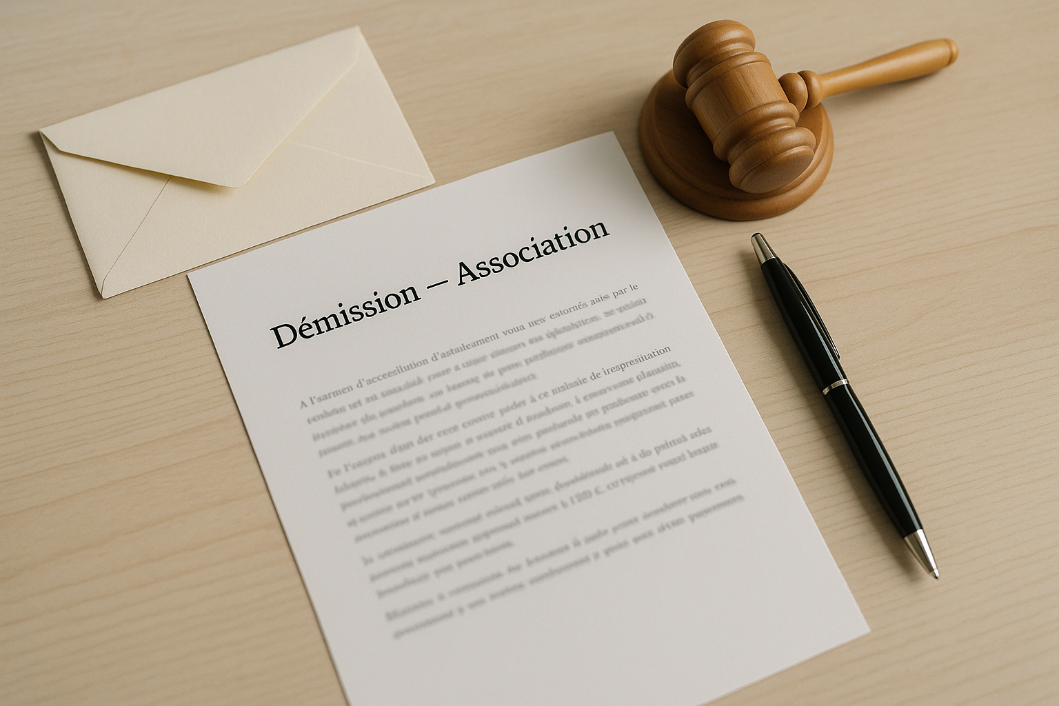 Aperçu — Modèle de lettre de démission d'une association