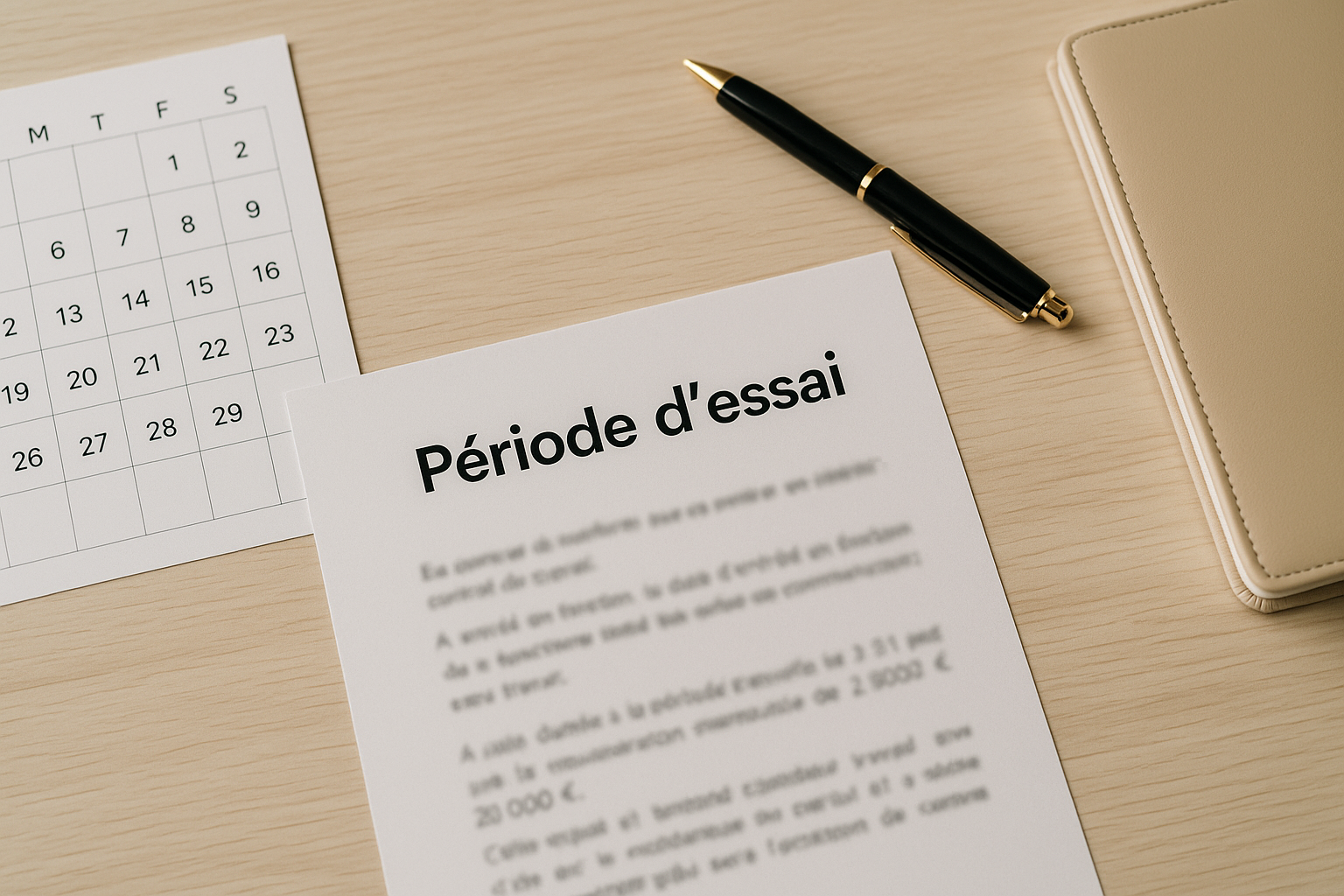 Aperçu — Modèle lettre de démission période d'essai : notification et délais