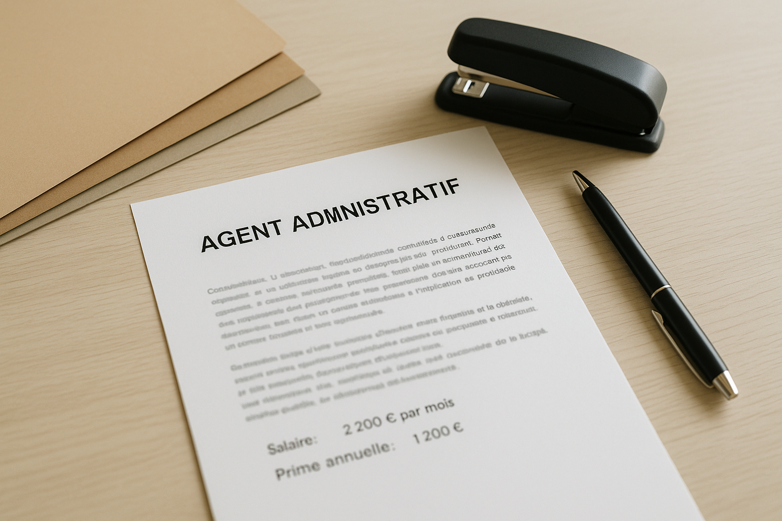 Aperçu — Modèle de lettre de motivation agent administratif