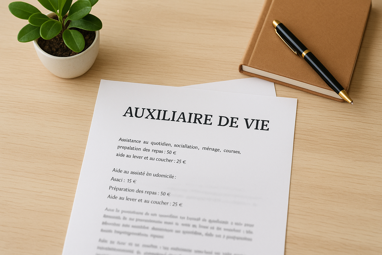 Aperçu — Modèle de lettre de motivation auxiliaire de vie