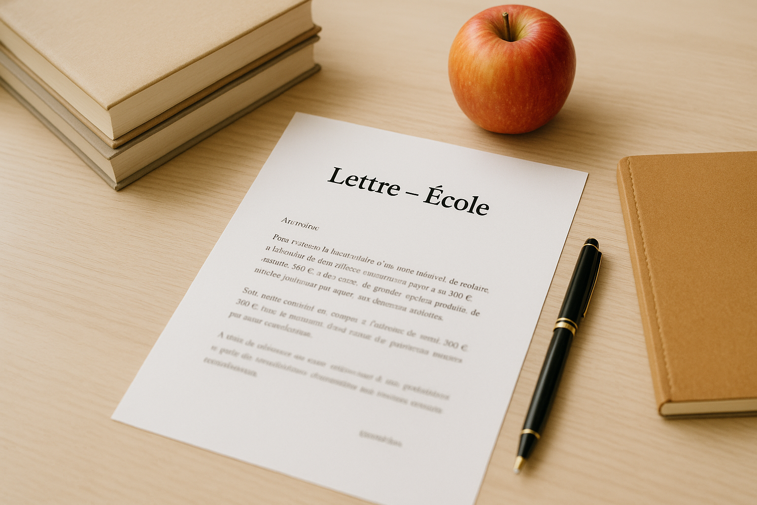 Aperçu — Modèle de lettre de motivation pour une école