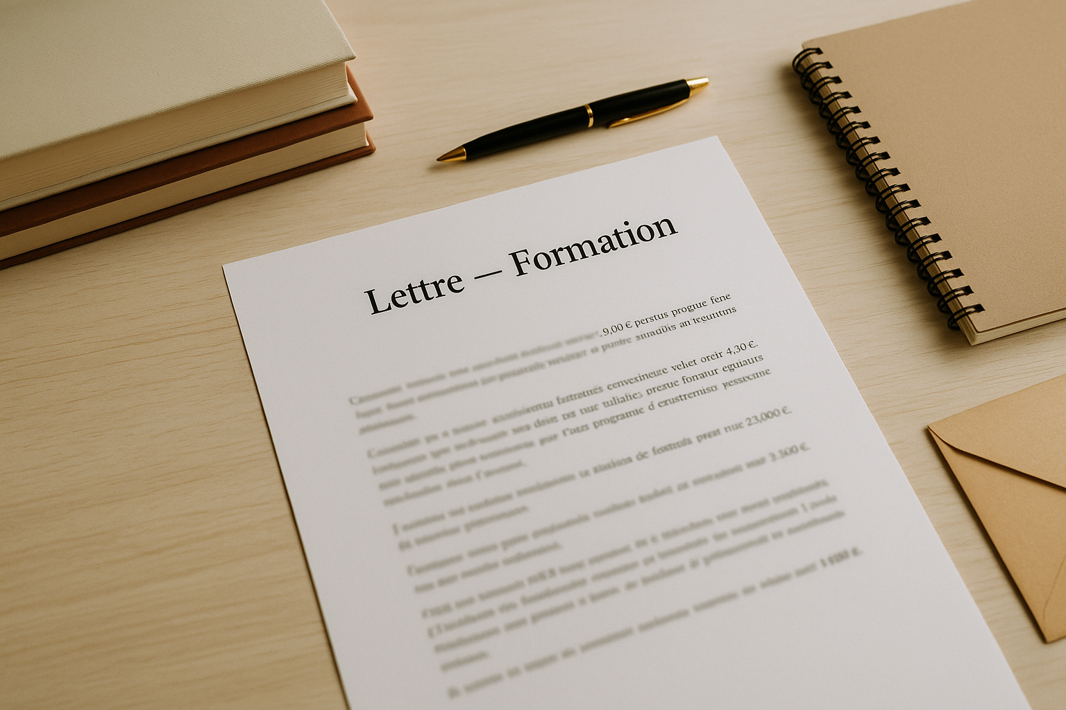 Aperçu — Modèle de lettre de motivation pour une formation