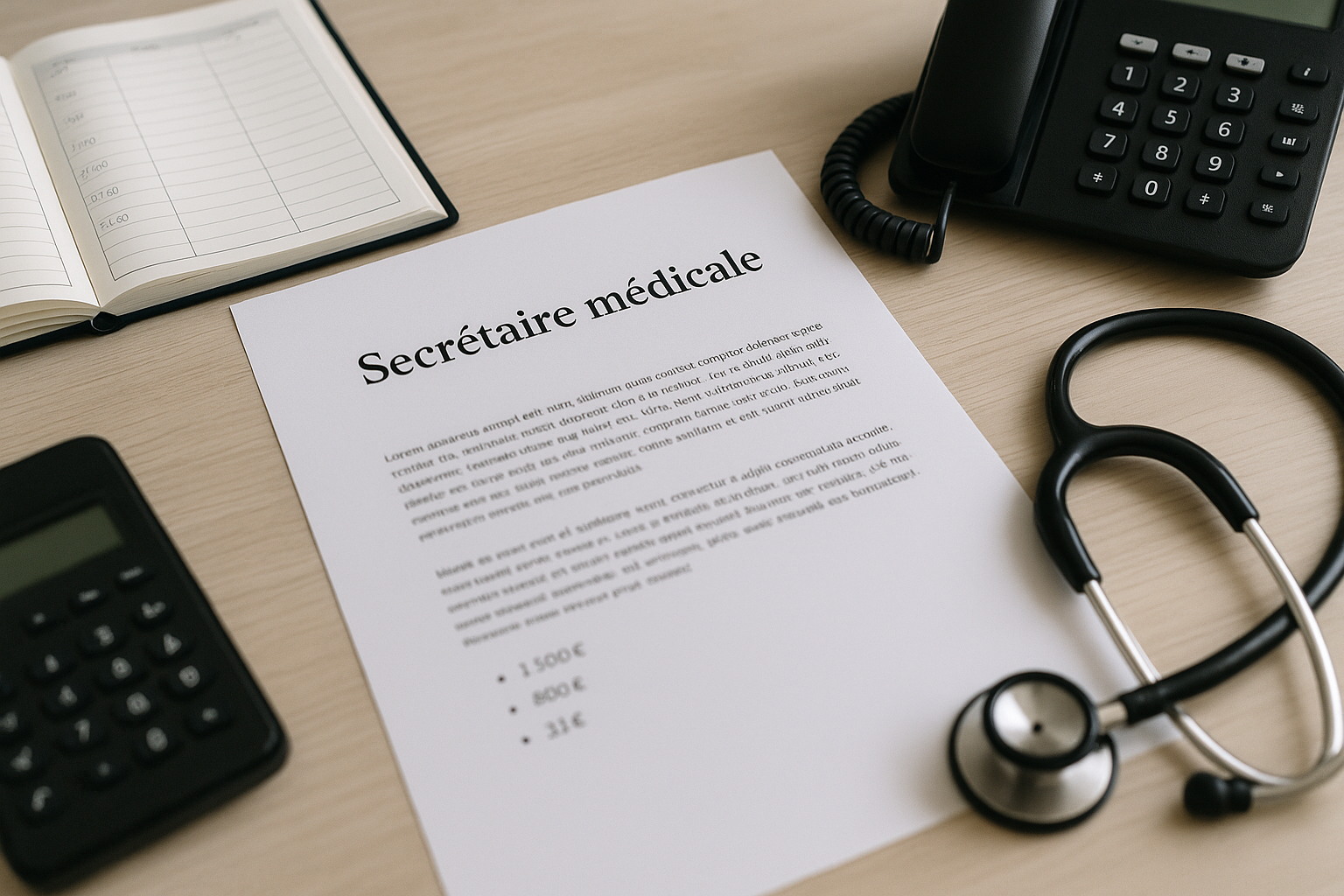 Aperçu — Modèle de lettre de motivation secrétaire médicale