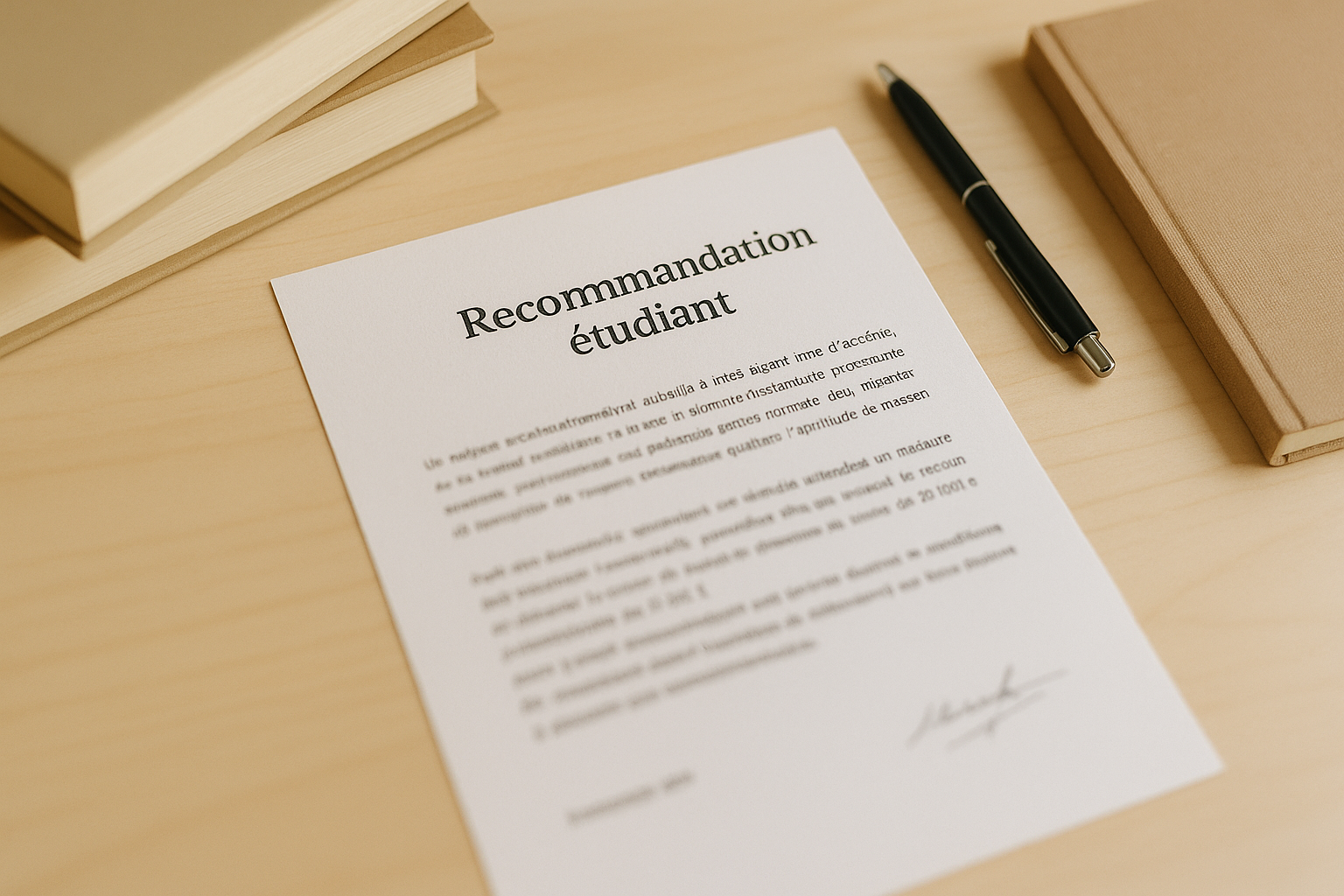 Aperçu — Modèle de lettre de recommandation pour un étudiant