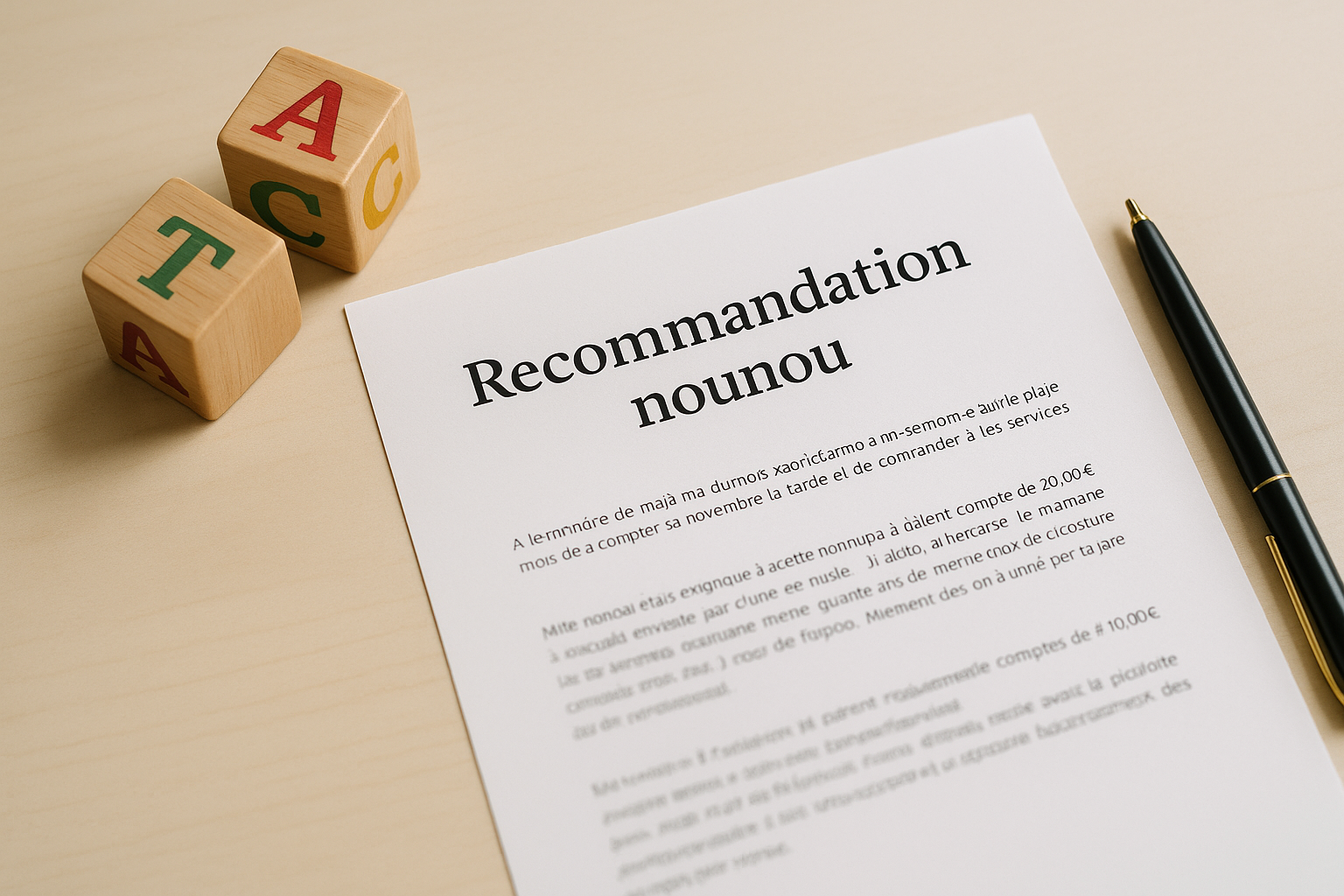 Aperçu — Modèle de lettre de recommandation pour une nounou