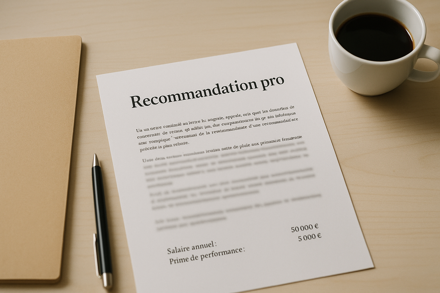 Aperçu — Modèle de lettre de recommandation professionnelle
