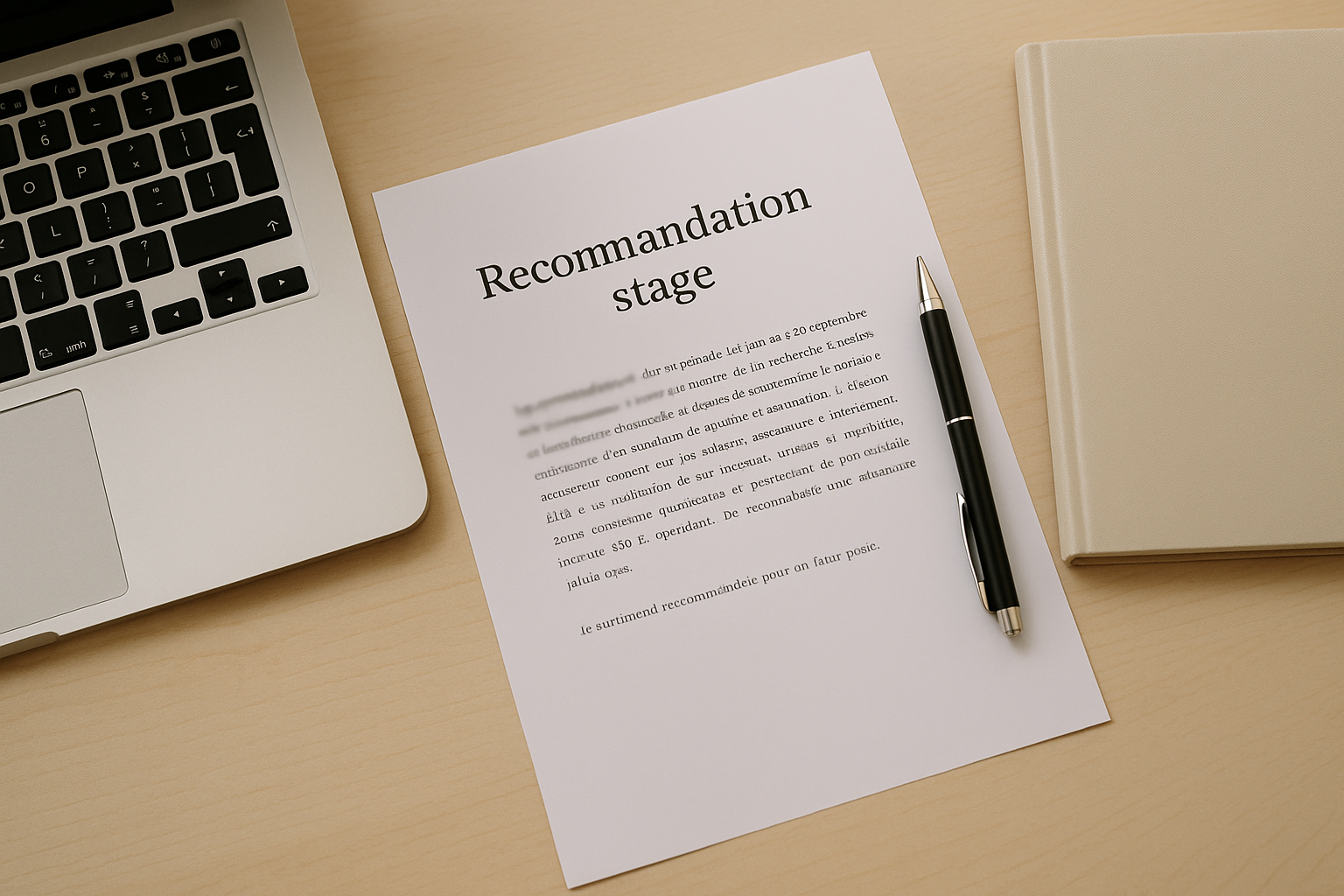 Aperçu — Modèle de lettre de recommandation pour un stage