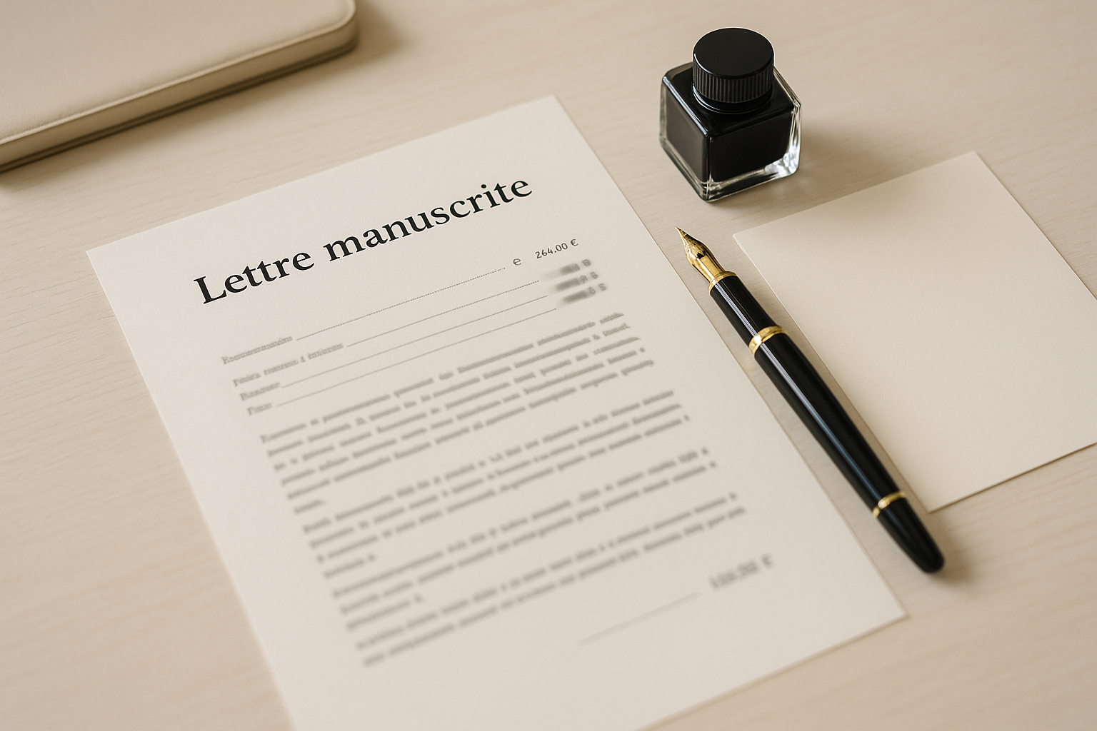 Aperçu — Modèle de lettre de motivation manuscrite (exemple)