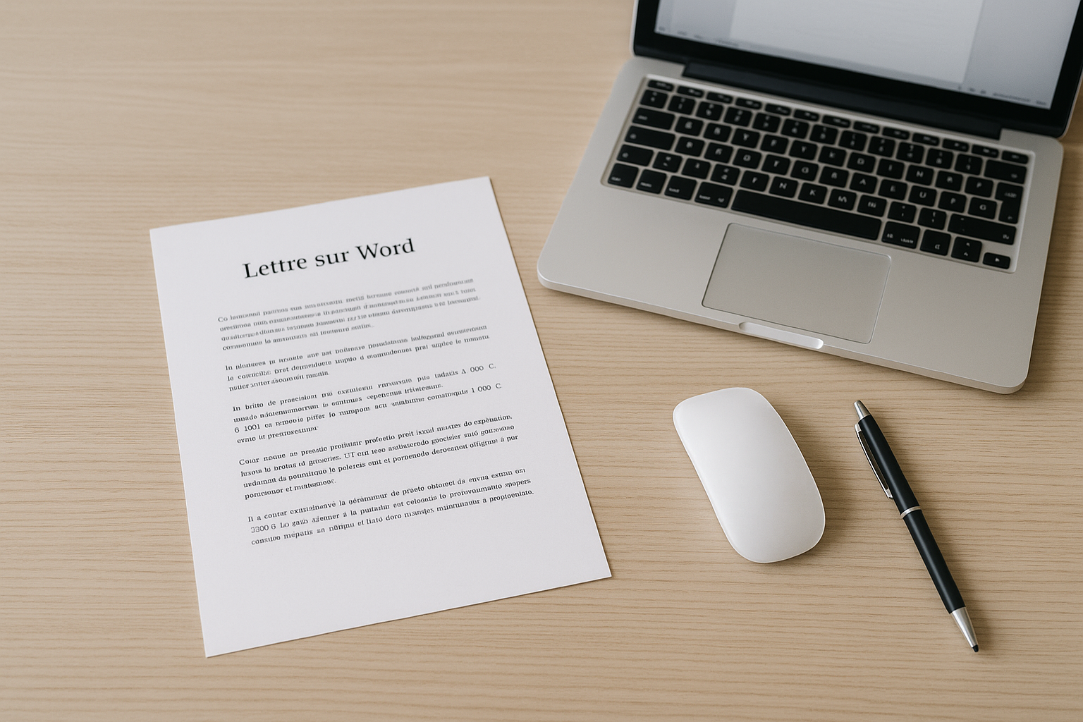 Aperçu — Modèle de lettre de motivation Word (à télécharger)