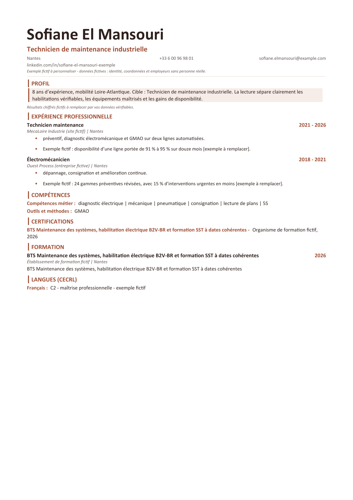 Aperçu — CV technique — expertise et interventions
