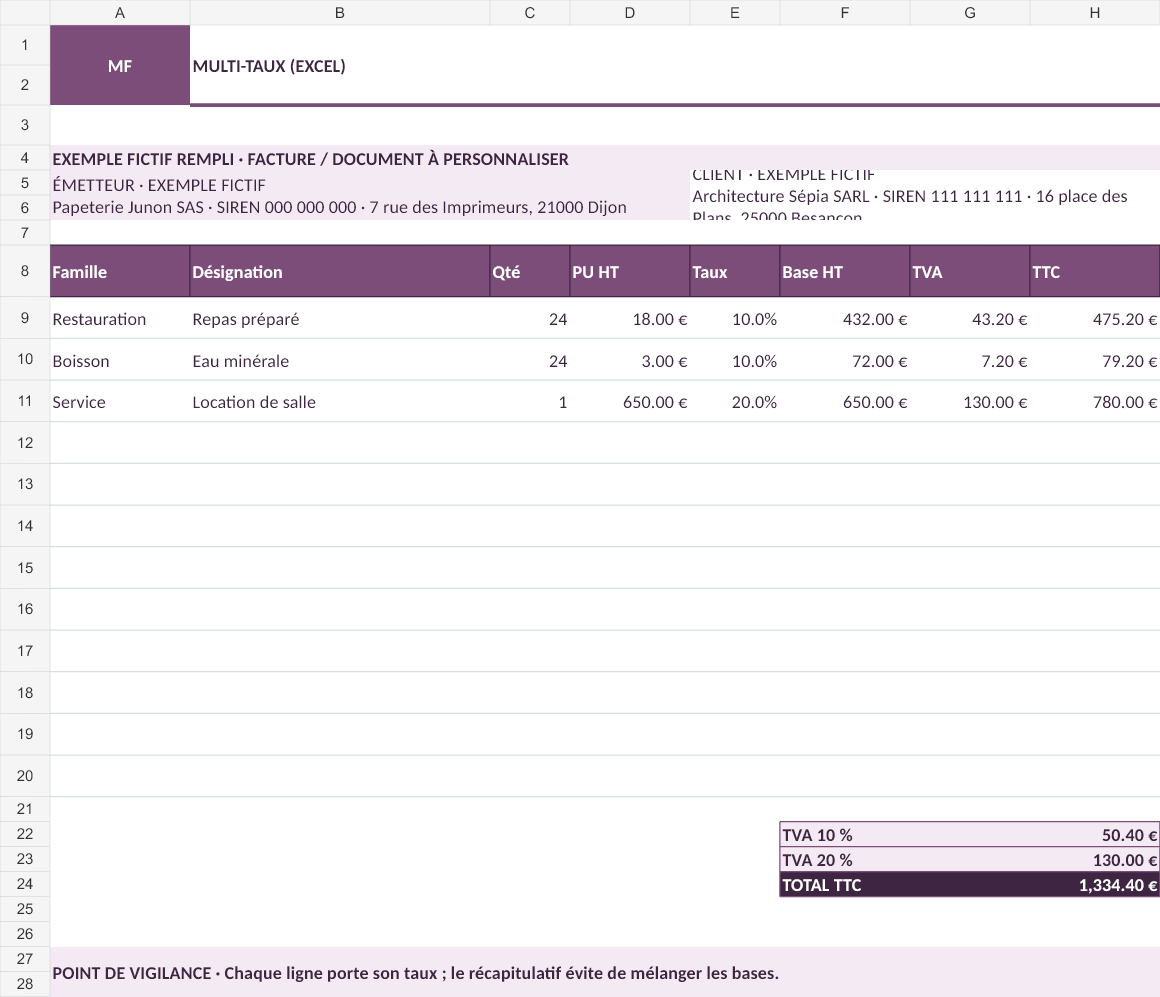 Aperçu — Multi-taux (Excel)