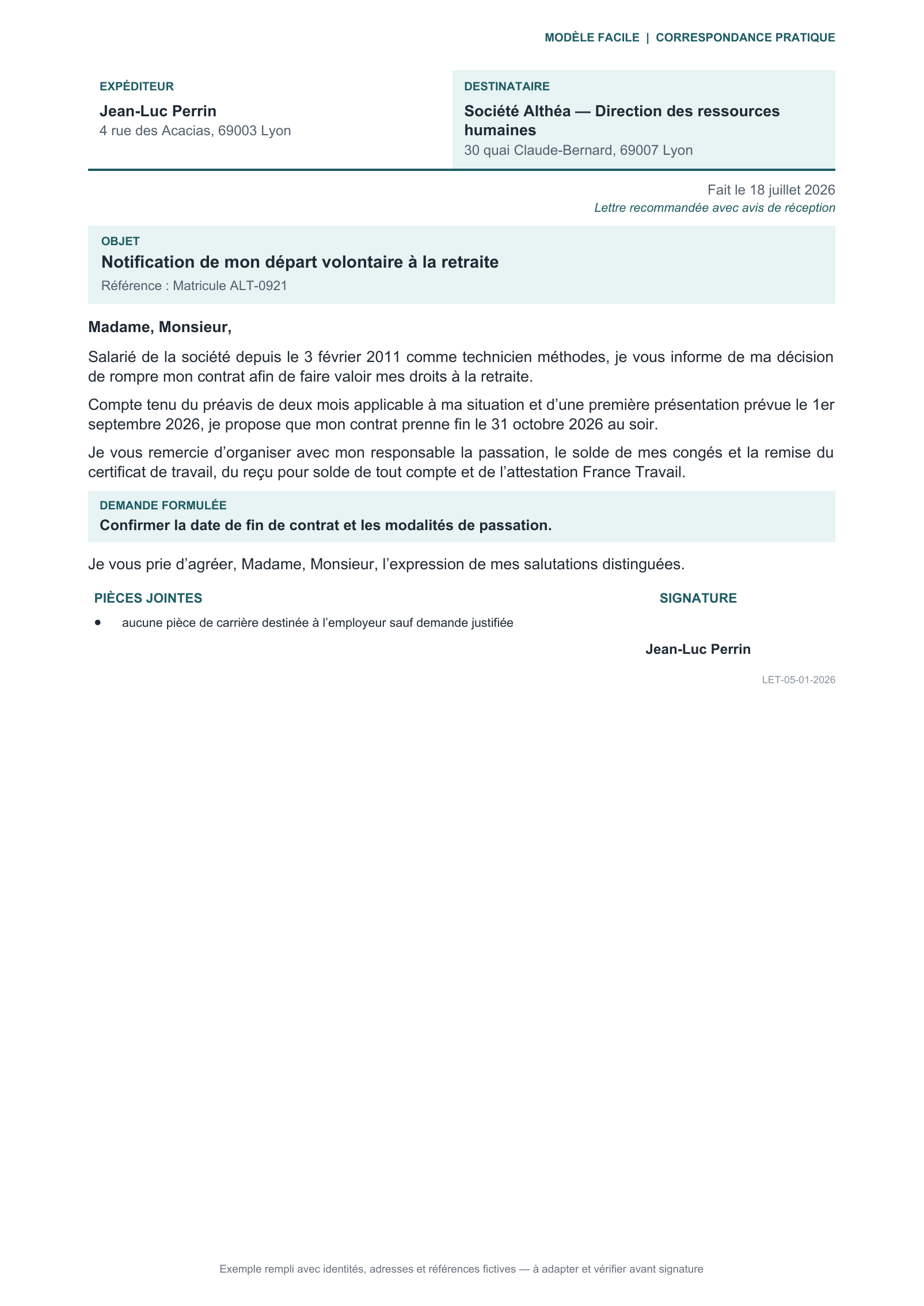 Aperçu — Départ volontaire d’un salarié du privé