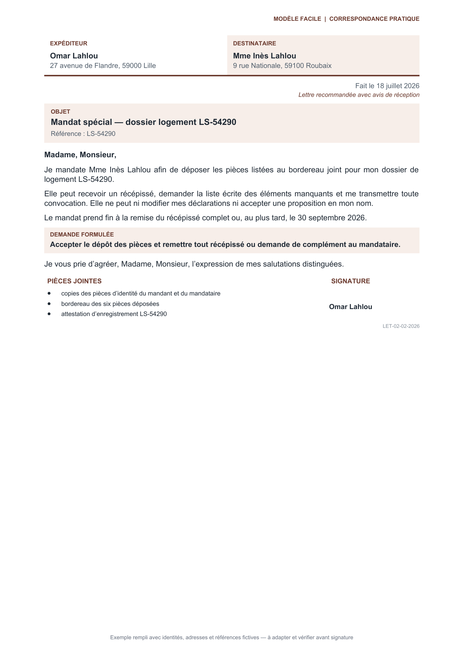 Aperçu — Mandat de dépôt et suivi administratif