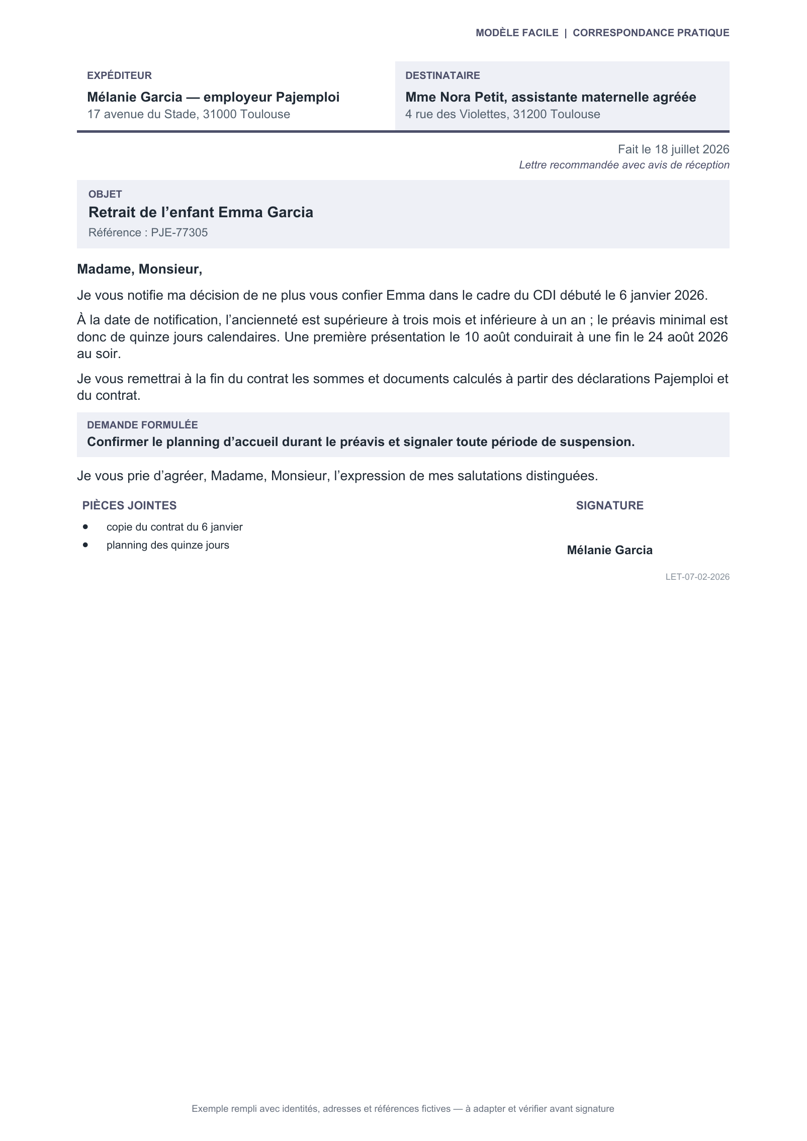 Aperçu — Retrait avant un an d’ancienneté